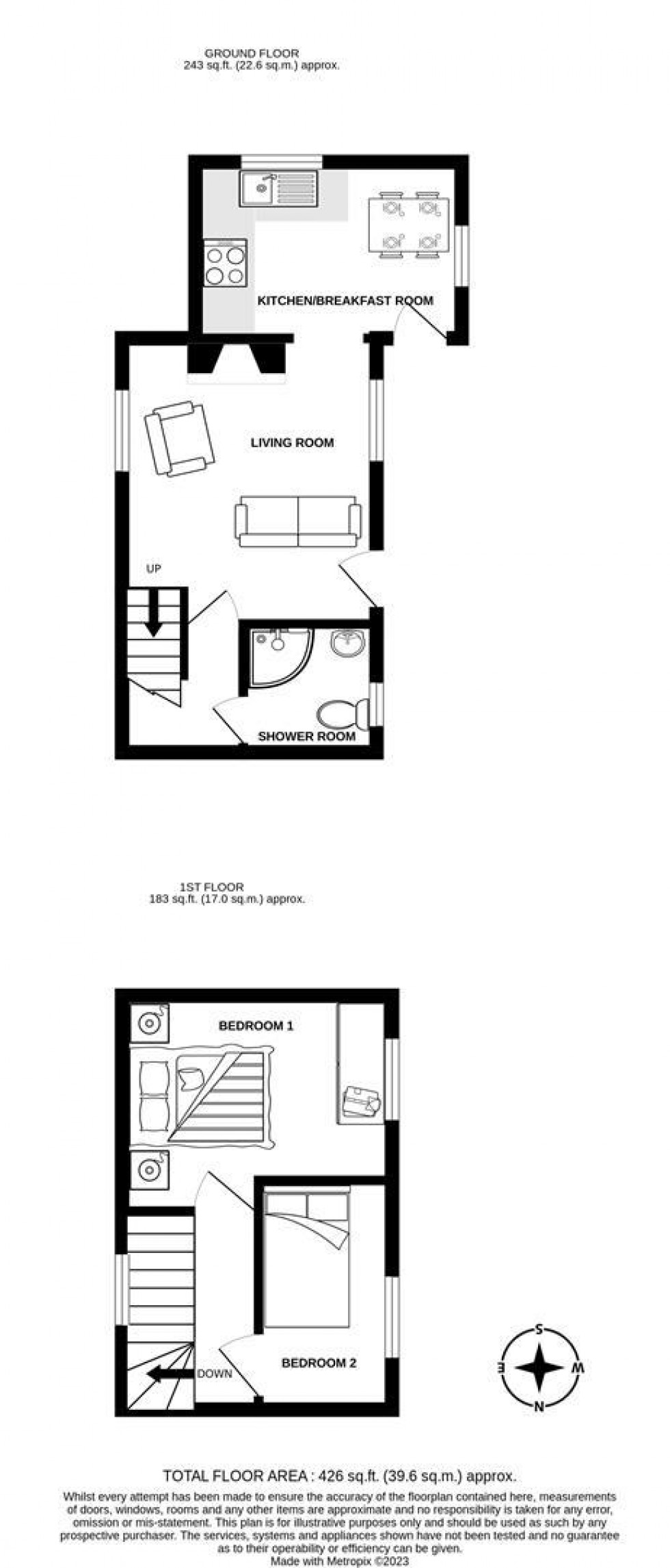 Floorplan for Bell Street, Swanage