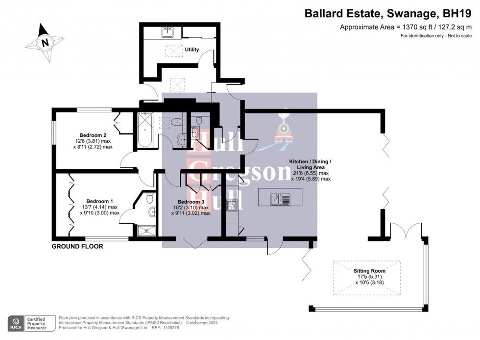 Floorplan for Ballard Estate, Swanage