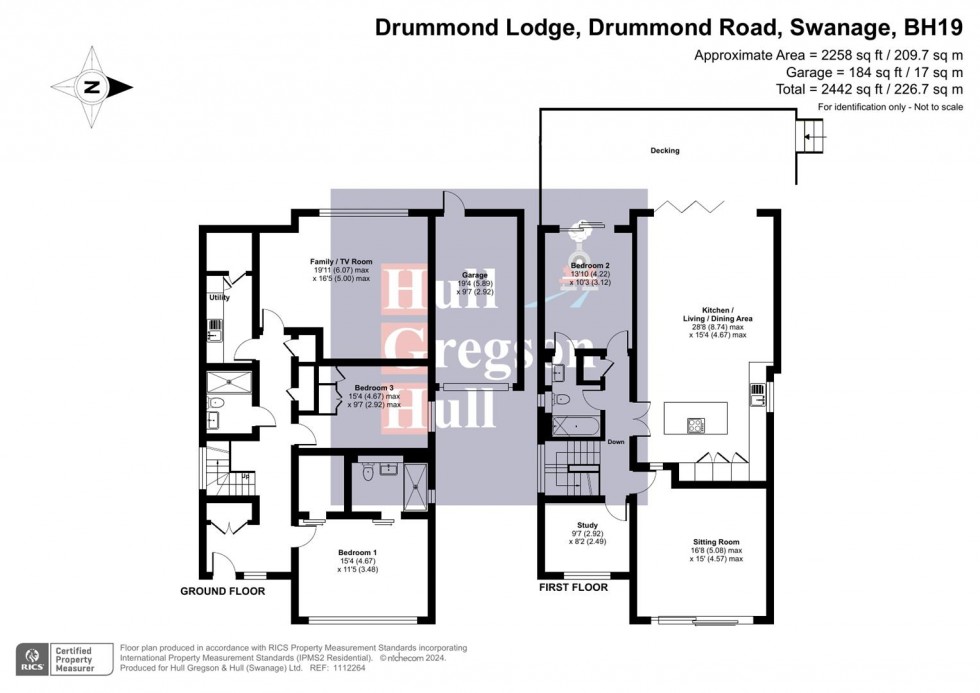 Floorplan for Drummond Road, Swanage