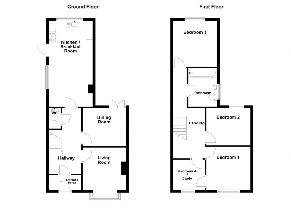 Floorplan for Cecil Road, Swanage