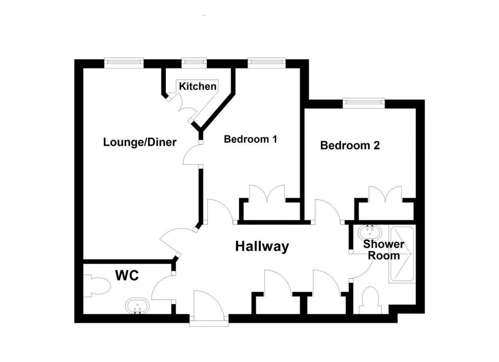 Floorplan for De Moulham Road, Swanage