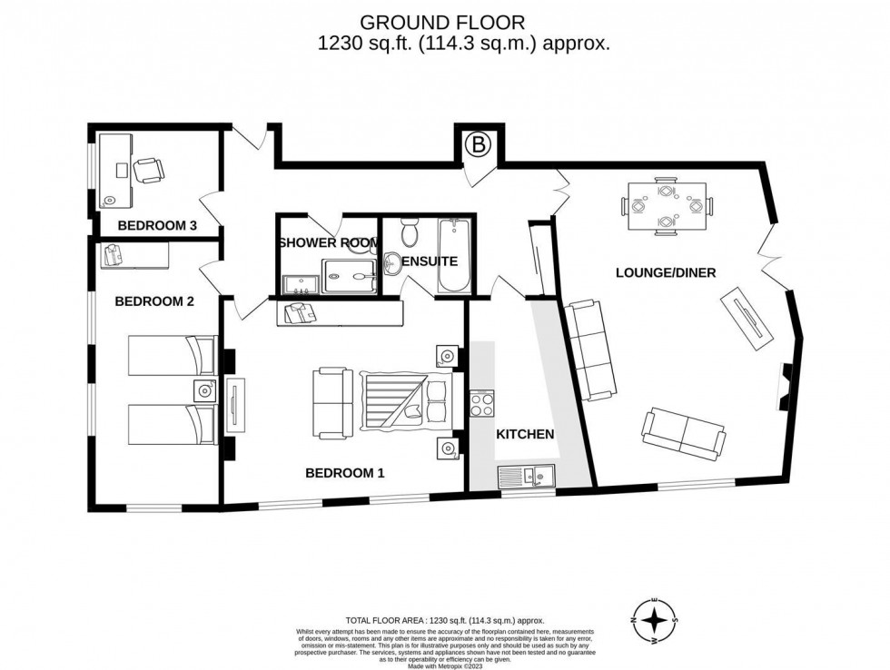 Floorplan for Burlington Road, Swanage