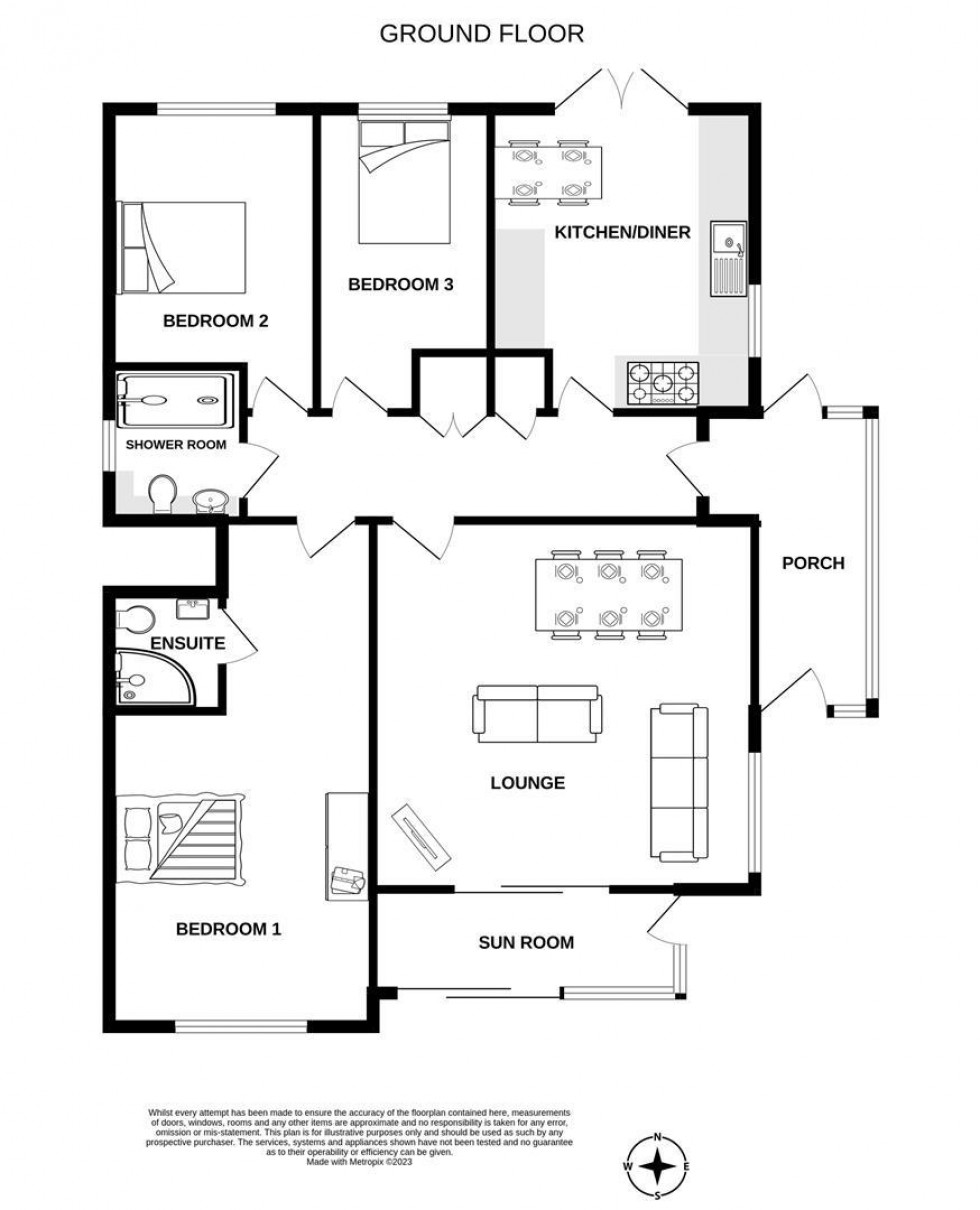 Floorplan for Rabling Road, Swanage