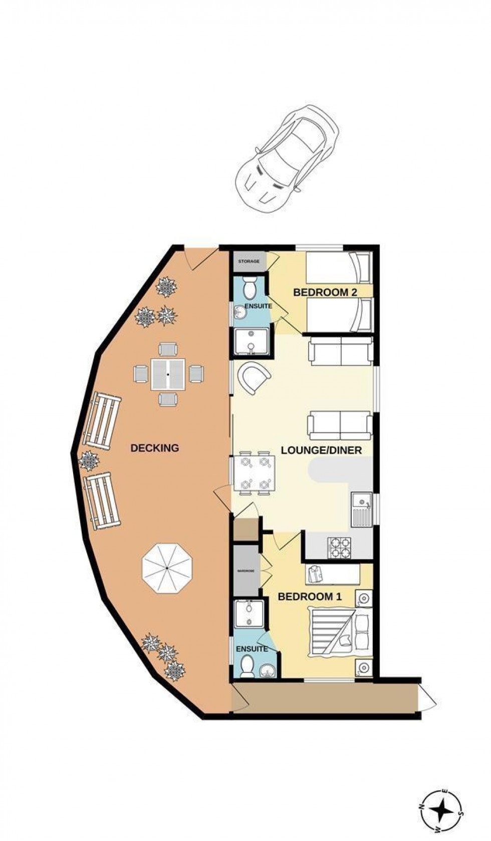 Floorplan for Popular Caravan Park, Swanage, Swanage