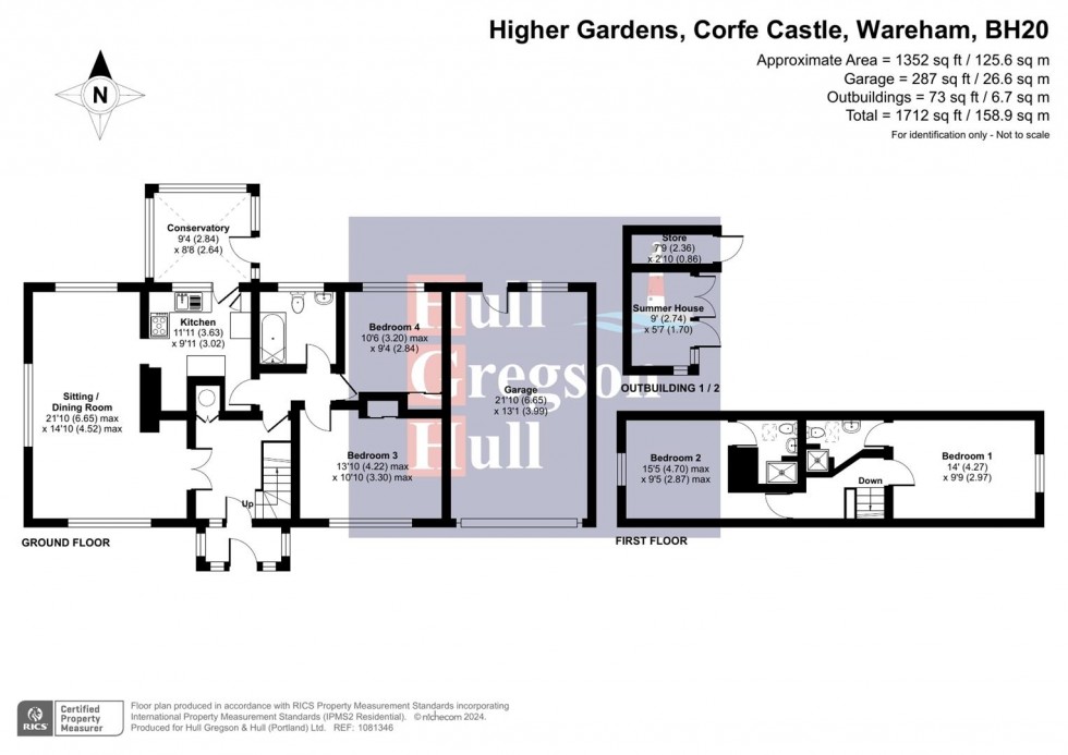 Floorplan for Corfe Castle, Corfe Castle, Wareham