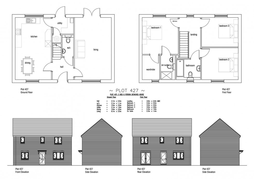 Floorplan for Plot 427 Markham Fields, 52 Markham Avenue, Weymouth DT4 0QL