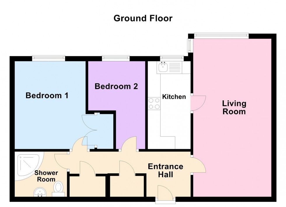 Floorplan for Nightingale Court, Victoria Street, Weymouth