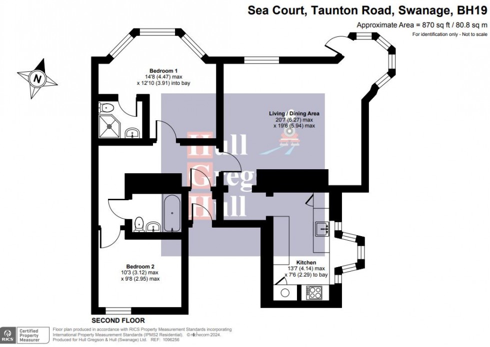 Floorplan for Sea Court, Swanage