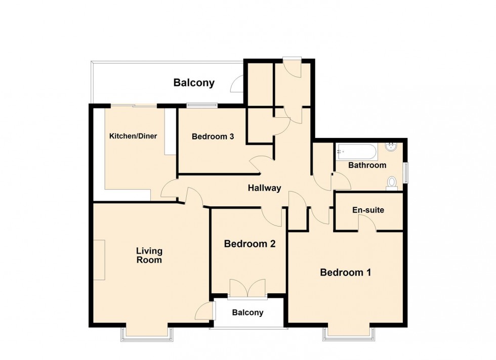 Floorplan for Cranborne Road, Swanage