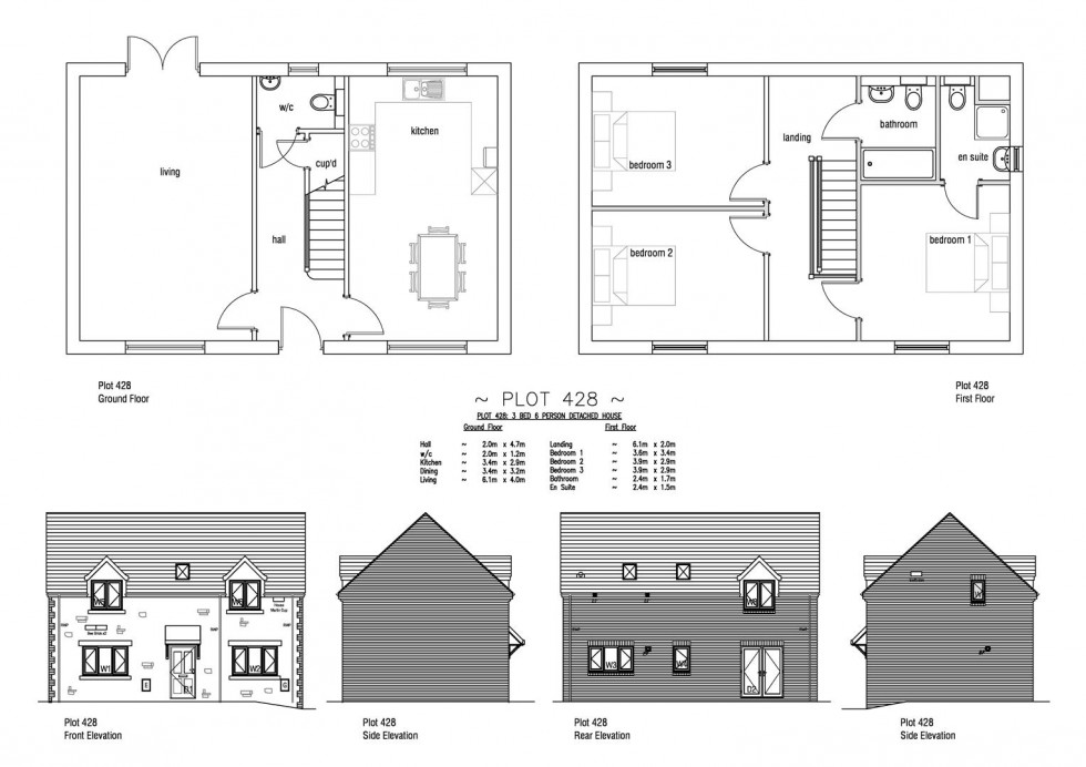 Floorplan for Plot 428 Markham Fields Fields, 50 Markham Avenue Weymouth, DT4 0QL