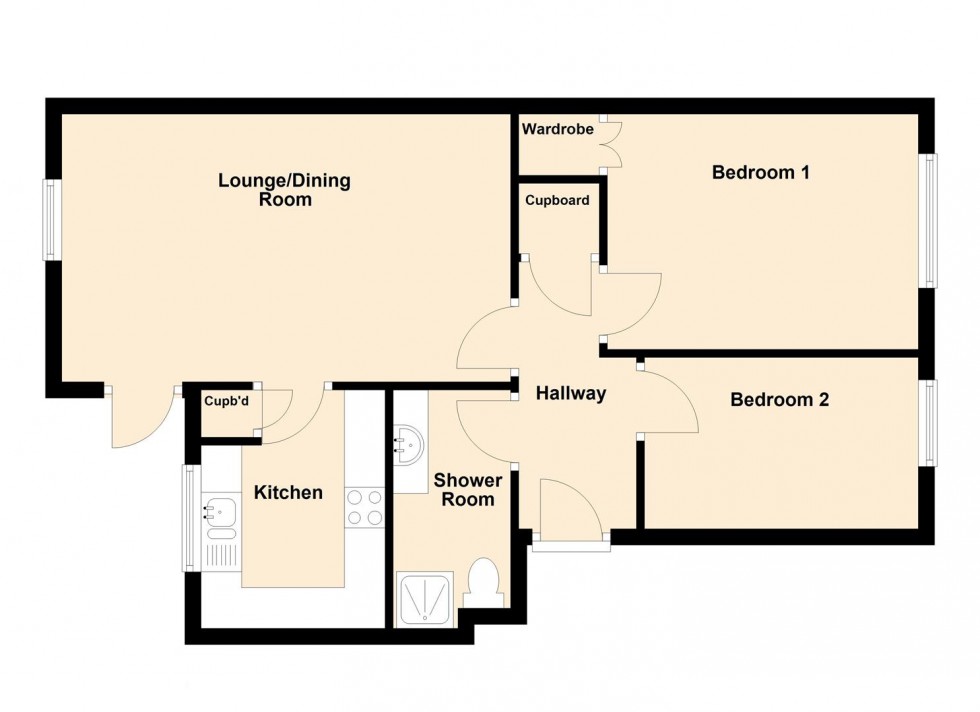 Floorplan for Belle Vue Road, Swanage