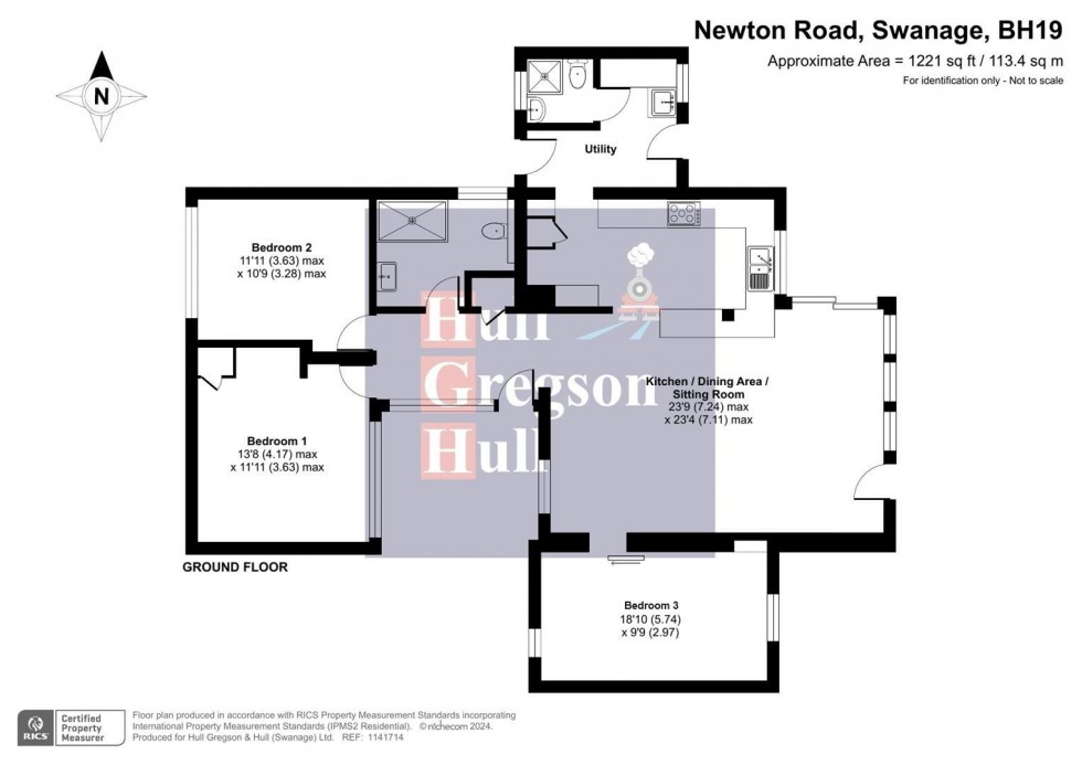 Floorplan for Newton Road, Swanage