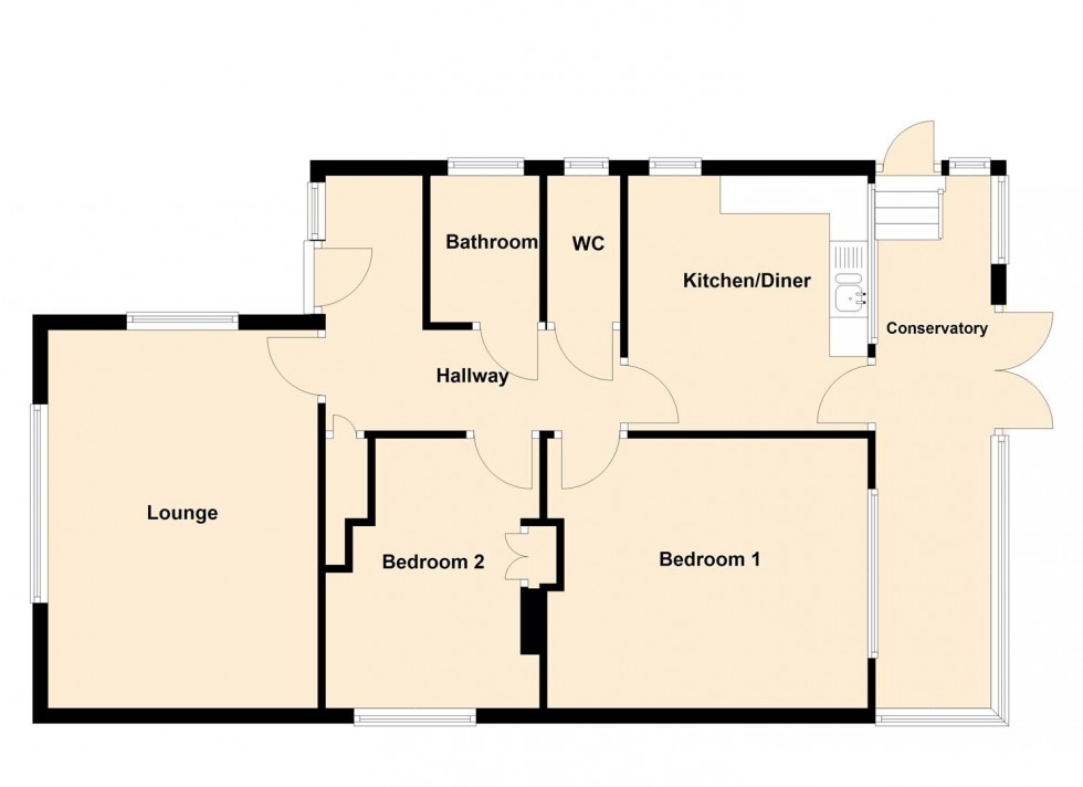 Floorplan for Manwell Road, Swanage