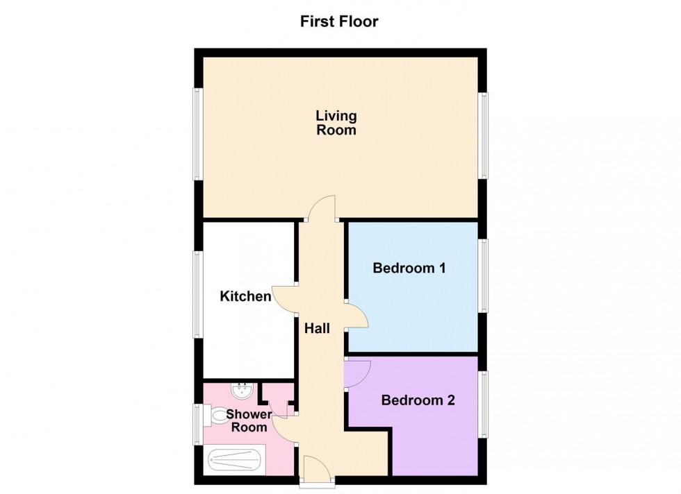 Floorplan for Whitelee Court, Preston Road, Weymouth