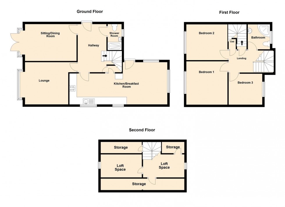 Floorplan for Ulwell Road, Swanage