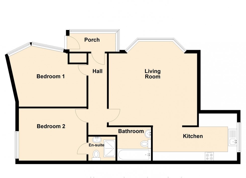 Floorplan for Ulwell Road, Swanage