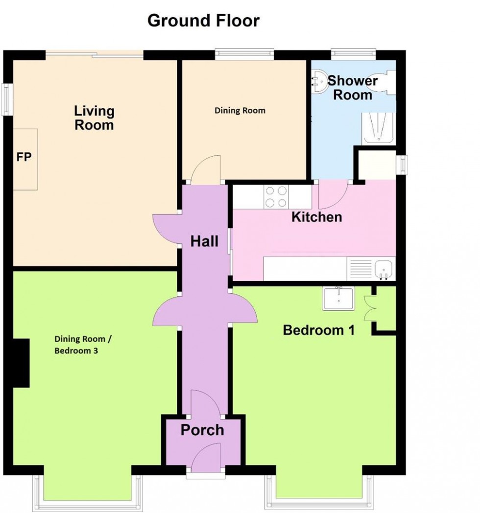 Floorplan for Hendrie Close, Swanage