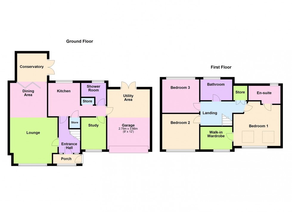 Floorplan for Augusta Close, Portland