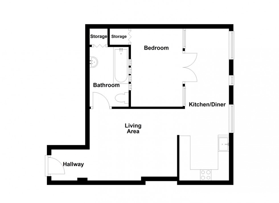 Floorplan for Royal Victoria Apartments, High Street, Swanage