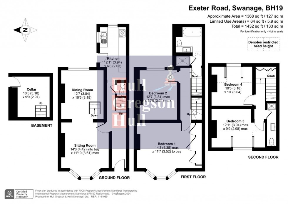 Floorplan for Exeter Road, Swanage