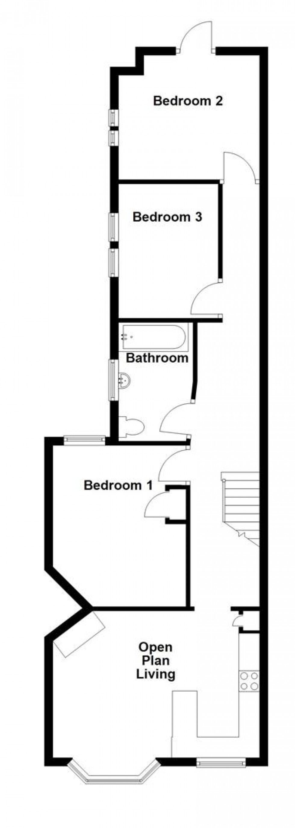 Floorplan for Institute Road, Swanage