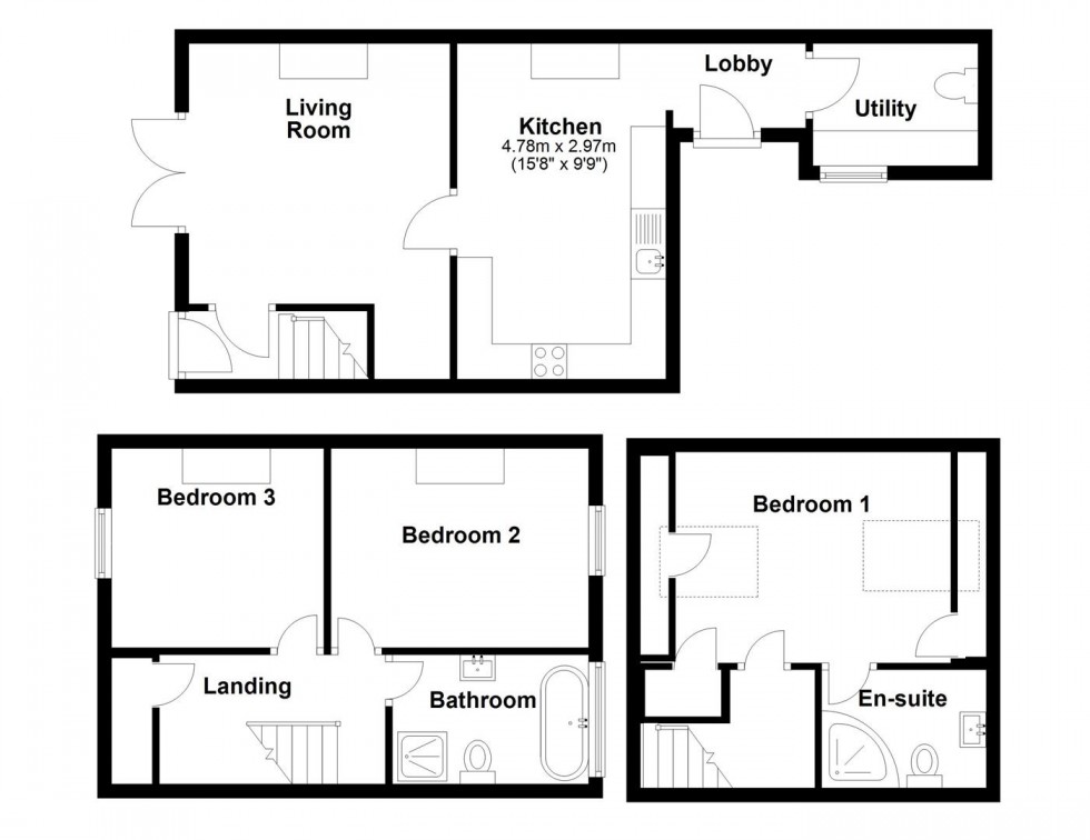 Floorplan for Steppes, Langton Matravers, Swanage