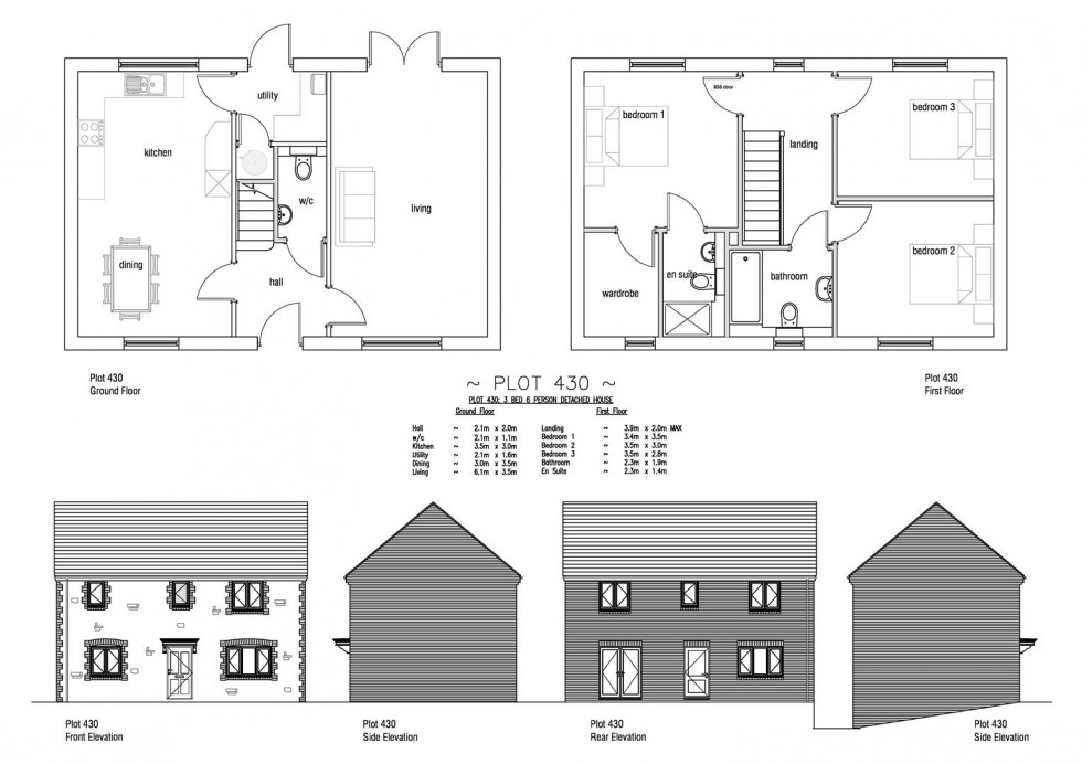 Floorplan for Plot 430 Markham Fields, 71 Markham Avenue, Weymouth DT4 0QL