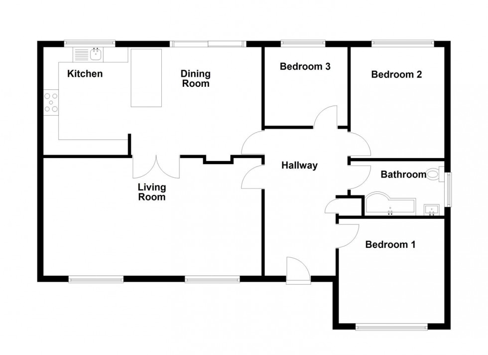 Floorplan for Chalk Pit Lane, Wool, Wareham