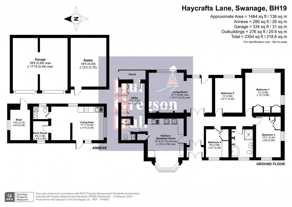 Floorplan for Haycrafts Lane, Langton Matravers, Swanage