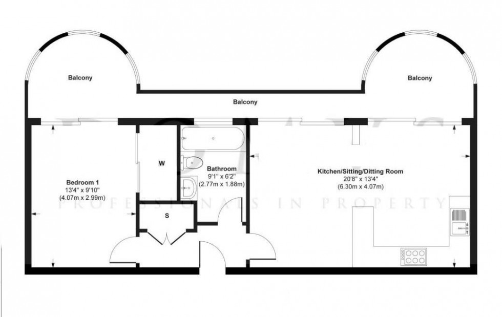 Floorplan for Atlantic House, Ayton Drive, Portland