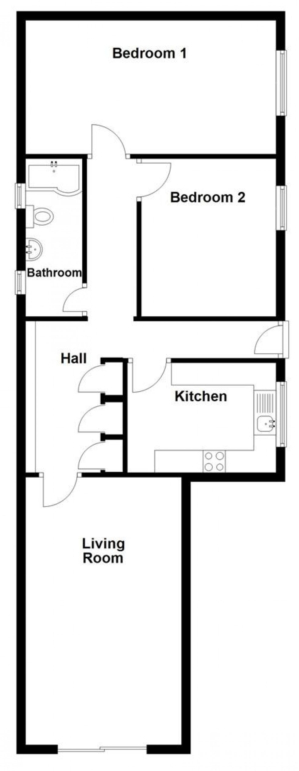 Floorplan for The Chequers, Burlington Road, Swanage