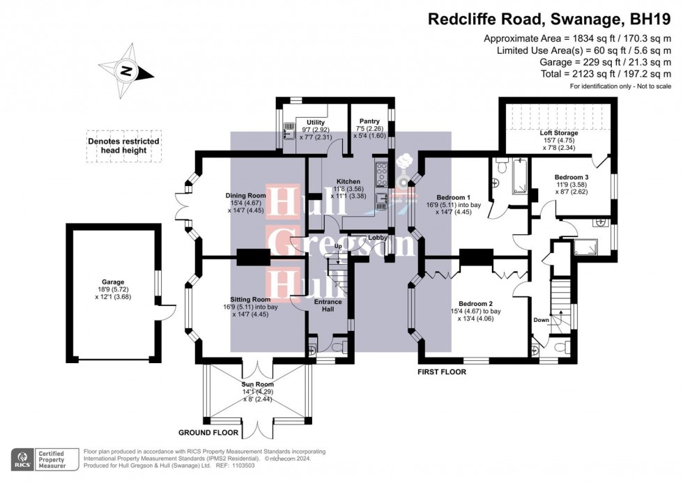 Floorplan for Redcliffe Road, Swanage