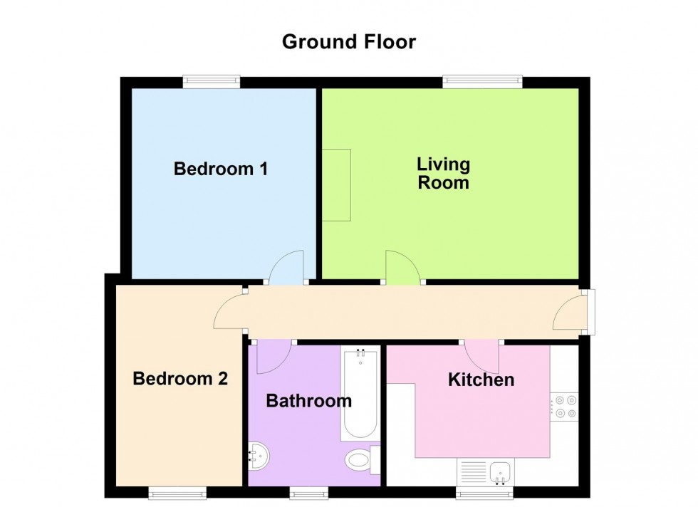 Floorplan for Gloucester Mews, Weymouth