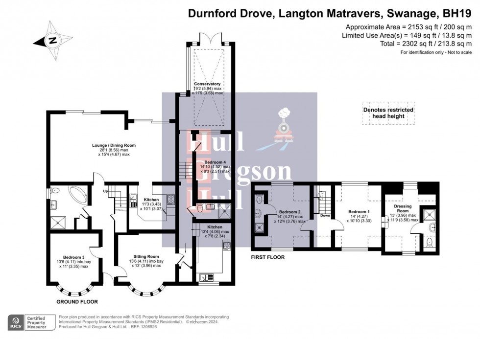 Floorplan for Durnford Drove, Langton Matravers, Swanage