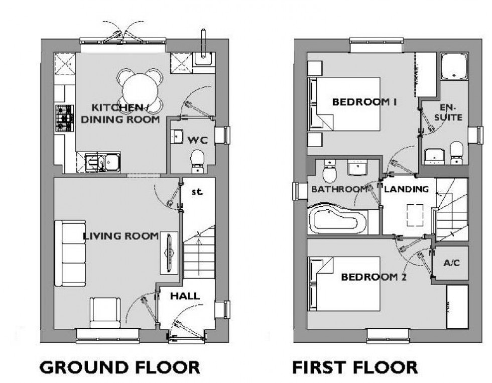 Floorplan for Bank Farm Drove, Chickerell, Weymouth