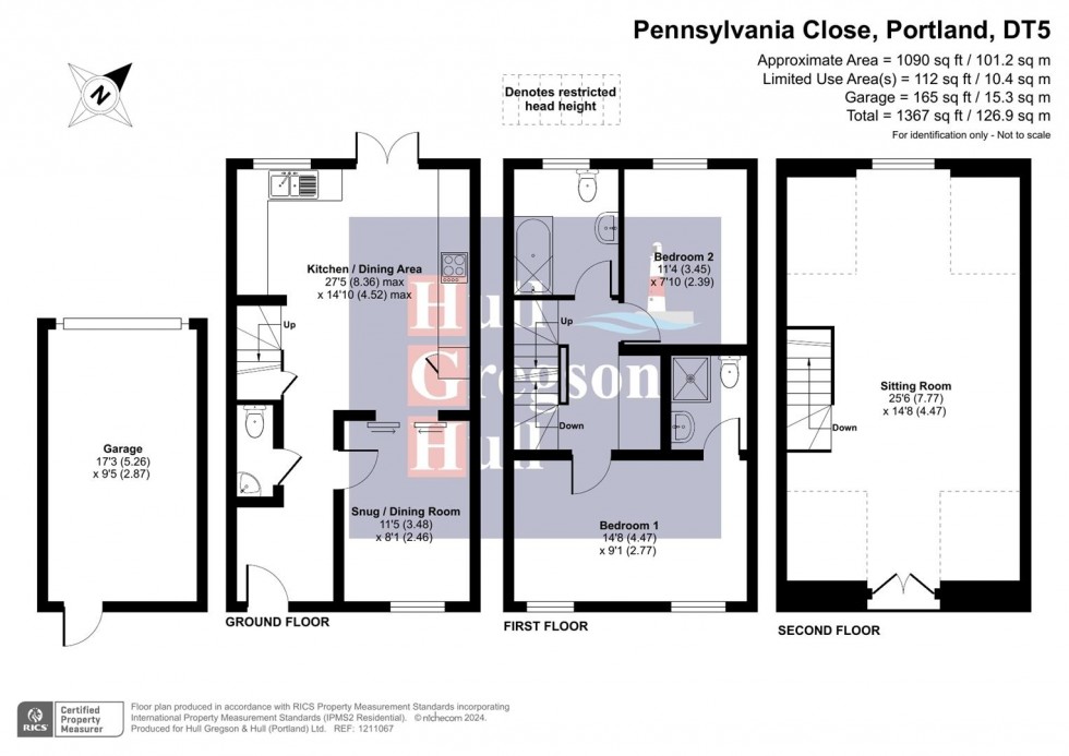 Floorplan for Pennsylvania Close, Portland