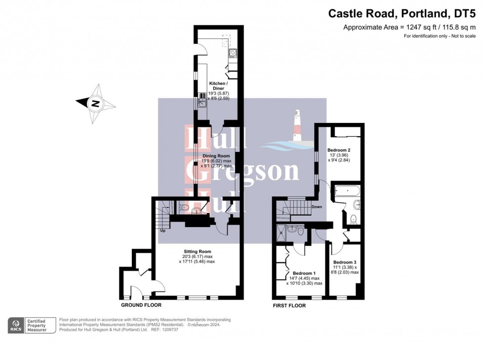 Floorplan for The Old Police Station, Castle Road, Portland