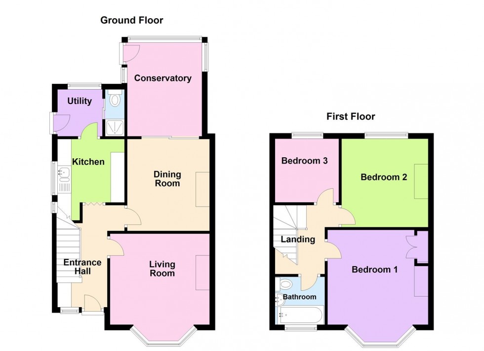 Floorplan for Langton Avenue, Weymouth