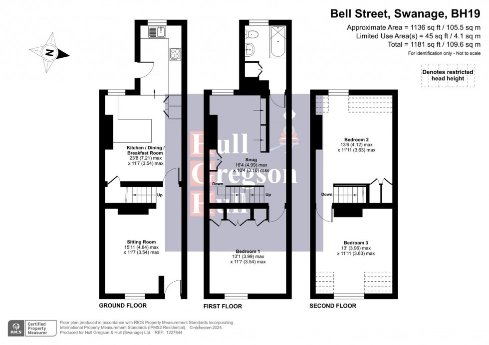 Floorplan for Bell Street, Swanage