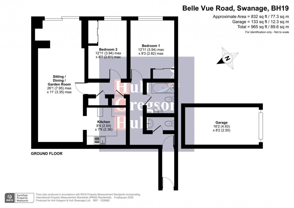 Floorplan for Belle Vue Road, Swanage