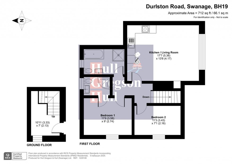 Floorplan for Durlston Road, Swanage