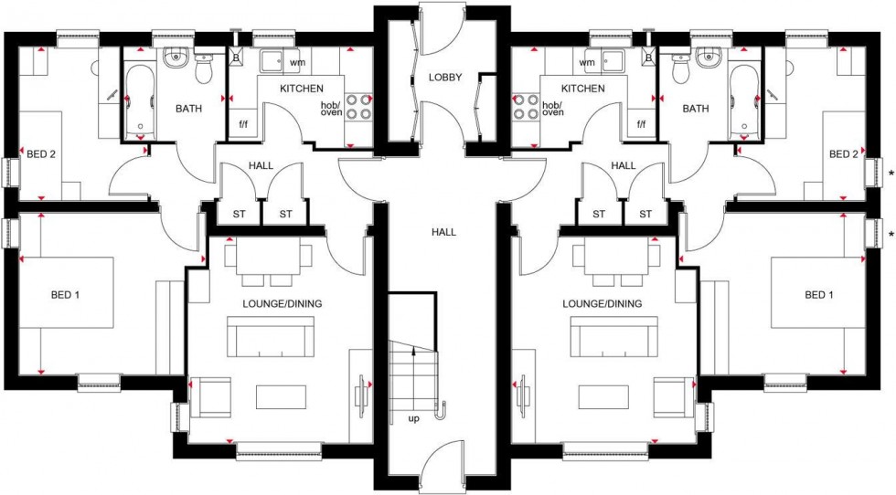 Floorplan for BRAND NEW HOME, Compass Point, Northbrook Road, Swanage