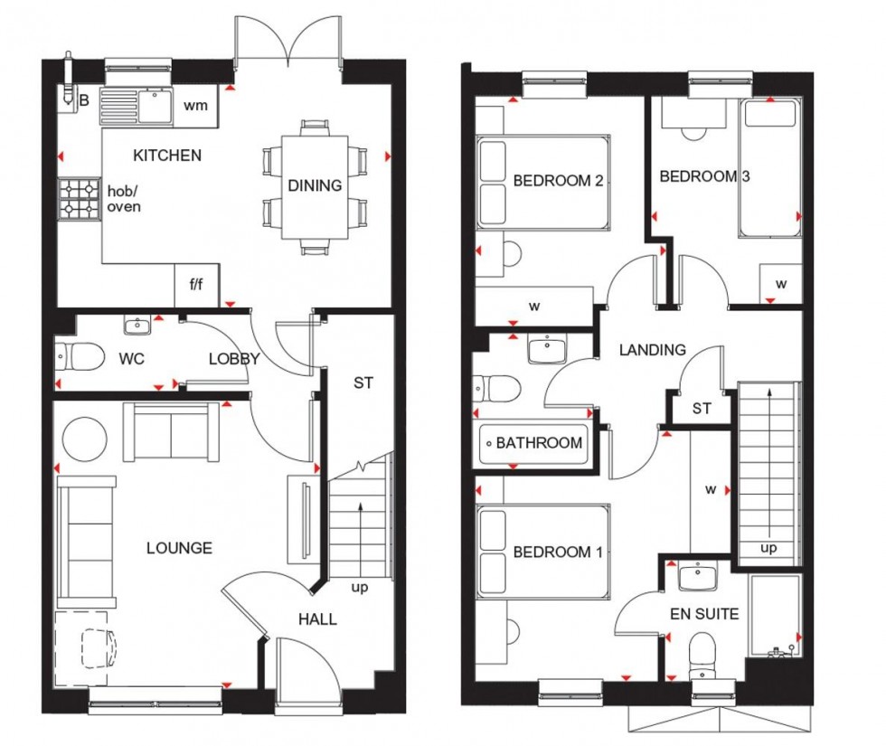 Floorplan for BRAND NEW HOME, Compass Point, Northbrook Road, Swanage