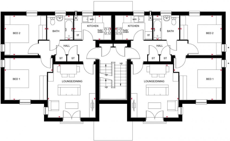 Floorplan for BRAND NEW HOME, Compass Point, Northbrook Road, Swanage