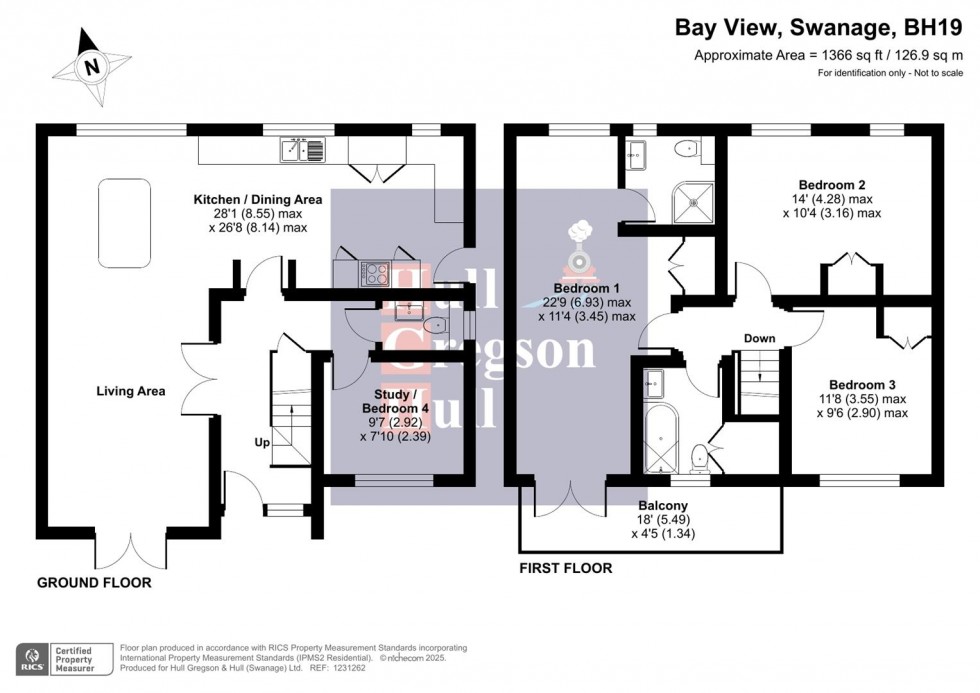 Floorplan for Bay View, Swanage