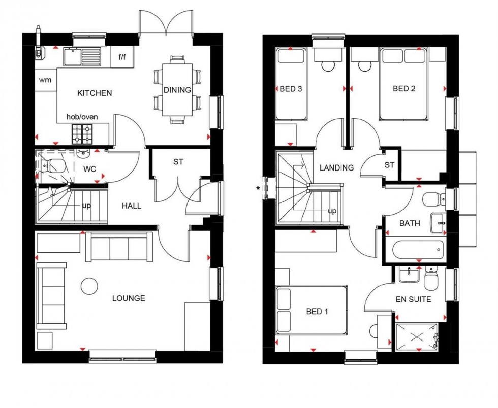 Floorplan for BRAND NEW HOME, Compass Point, Northbrook Road, Swanage