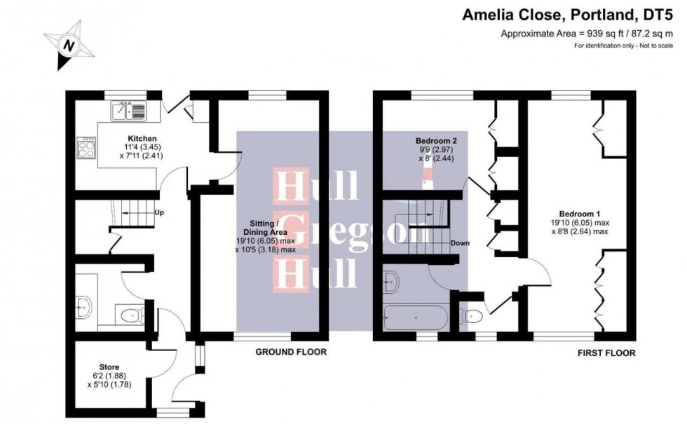 Floorplan for Amelia Close, Portland