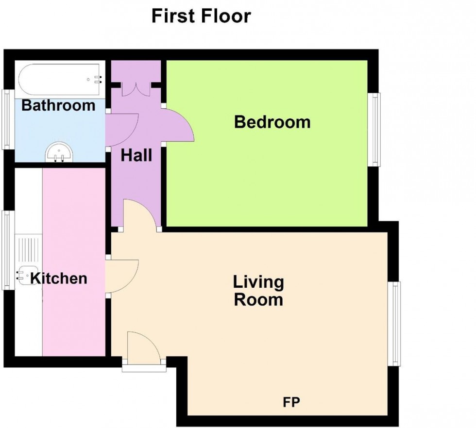 Floorplan for Findlay Place, Swanage