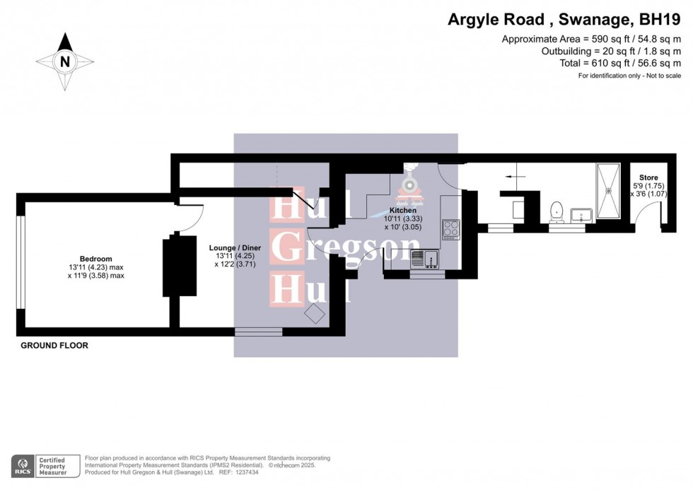 Floorplan for Argyle Road, Swanage