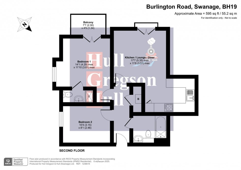 Floorplan for Burlington Road, Swanage